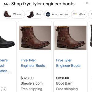 FRYE LEATHER BOOTS - TYLER ENGINEER - WOMENS SIZE 7